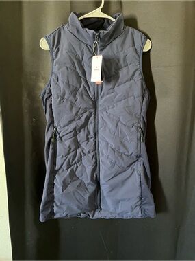 Women’s Navy Quilted Sleeveless Vest